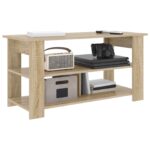 vidaXL Stojan na televízor Sonoma dub 100 x 40 x 50 cm – Obrázok 3