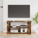 vidaXL Stojan na televízor Dymová dub 100 x 40 x 50 cm – Obrázok 4