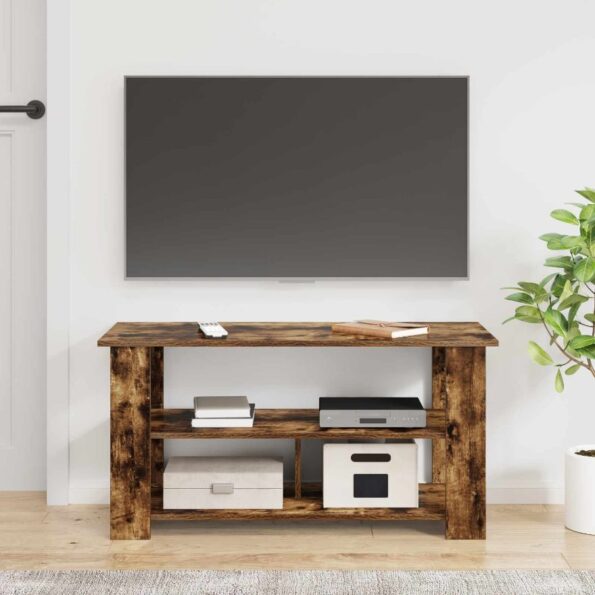 vidaXL Stojan na televízor Dymová dub 100 x 40 x 50 cm – Obrázok 4