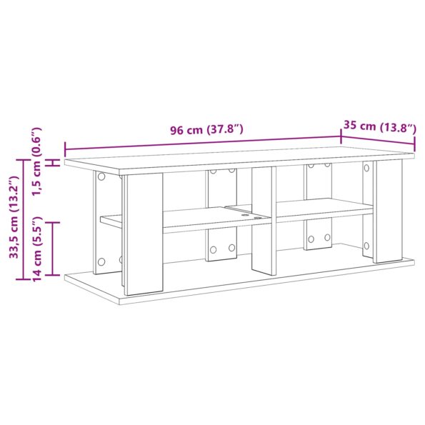 vidaXL Stojan na televízor Čierny dub 96 x 35 x 33,5 cm – Obrázok 9