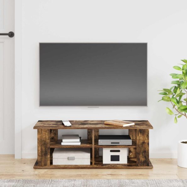 vidaXL Stojan na televízor Dymová dub 96 x 35 x 33,5 cm – Obrázok 4