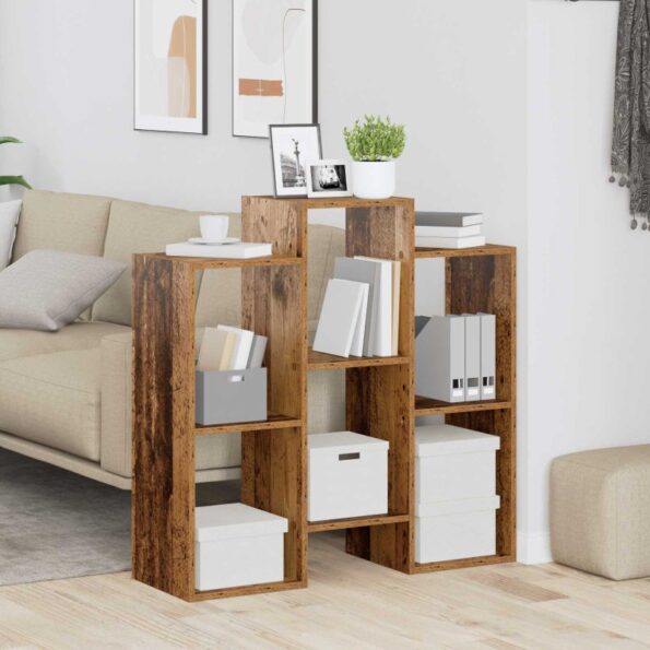 vidaXL Servírovacia skriňa Staré drevo 90 x 30 x 90 cm – Obrázok 4
