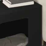 vidaXL Mačka Dom Čierna 51 x 30 x 52 cm Kompozitné drevo – Obrázok 4