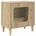 vidaXL Mačka Dom Sonoma 51 x 30 x 52 cm Kompozitné drevo – Obrázok 2