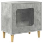 vidaXL Mačka Dom Betónová 51 x 30 x 52 cm Kompozitné drevo – Obrázok 2