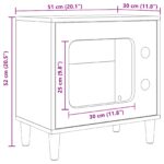 vidaXL Mačka Dom Lesklá biela 51 x 30 x 52 cm Kompozitné drevo – Obrázok 11