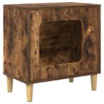 vidaXL Mačka Dom Dymová dub 51 x 30 x 52 cm Kompozitné drevo – Obrázok 2