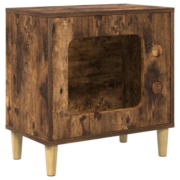 vidaXL Mačka Dom Dymová dub 51 x 30 x 52 cm Kompozitné drevo – Obrázok 2