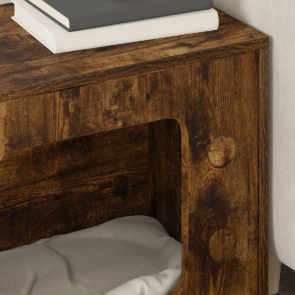 vidaXL Mačka Dom Dymová dub 51 x 30 x 52 cm Kompozitné drevo – Obrázok 4