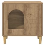 vidaXL Mačka Dom Remeselnícky dub 51 x 30 x 52 cm Kompozitné drevo – Obrázok 5