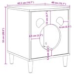 vidaXL Mačka Dom Biela 42,5 x 40 x 53 cm Kompozitné drevo – Obrázok 11