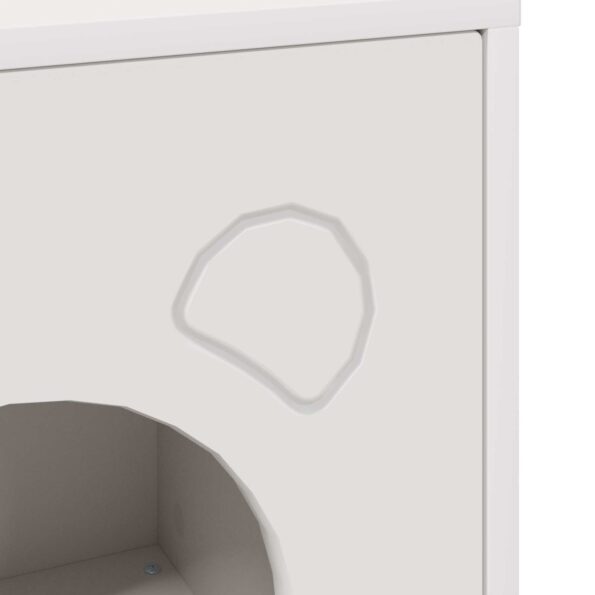 vidaXL Mačka Dom Biela 42,5 x 40 x 53 cm Kompozitné drevo – Obrázok 8