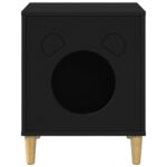 vidaXL Mačka Dom Čierna 42,5 x 40 x 53 cm Kompozitné drevo – Obrázok 5