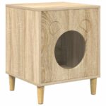 vidaXL Mačka Dom Sonoma 42,5 x 40 x 53 cm Kompozitné drevo – Obrázok 2