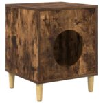vidaXL Mačka Dom Dymová dub 42,5 x 40 x 53 cm Kompozitné drevo – Obrázok 2