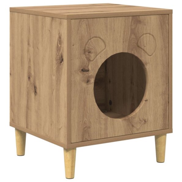 vidaXL Mačka Dom Remeselnícky dub 42,5 x 40 x 53 cm Kompozitné drevo – Obrázok 2