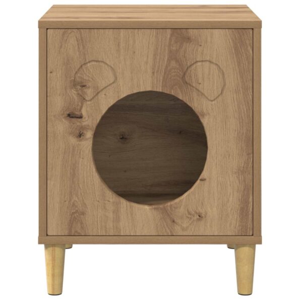 vidaXL Mačka Dom Remeselnícky dub 42,5 x 40 x 53 cm Kompozitné drevo – Obrázok 5