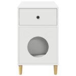 vidaXL Mačka Dom Biela 72 x 42.5 x 70 cm Kompozitné drevo – Obrázok 7