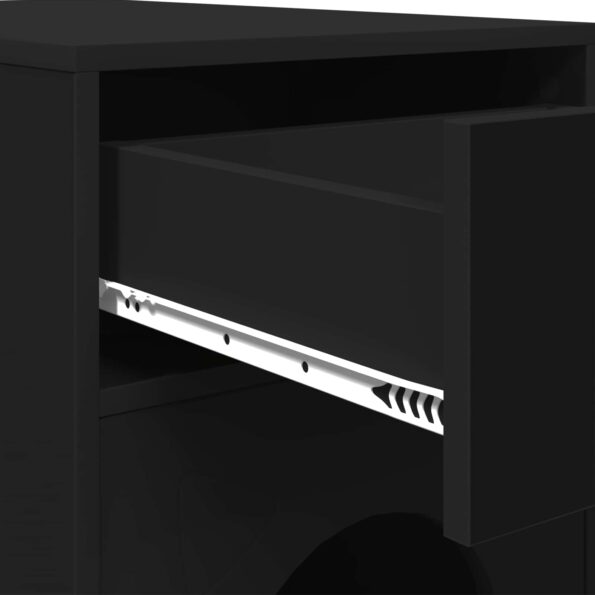 vidaXL Mačka Dom Čierna 72 x 42.5 x 70 cm Kompozitné drevo – Obrázok 9