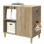 vidaXL Mačka Dom Sonoma 72 x 42.5 x 70 cm Kompozitné drevo – Obrázok 3