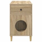 vidaXL Mačka Dom Sonoma 72 x 42.5 x 70 cm Kompozitné drevo – Obrázok 7