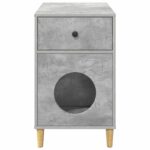 vidaXL Mačka Dom Betónová 72 x 42.5 x 70 cm Kompozitné drevo – Obrázok 7