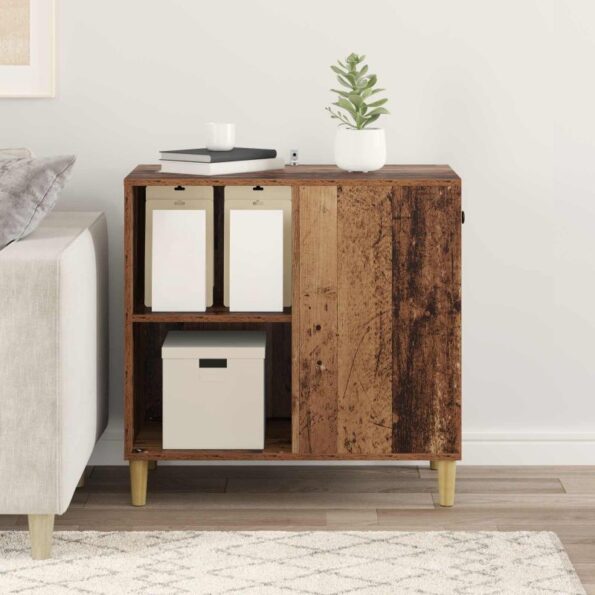 vidaXL Mačka Dom Staré drevo 72 x 42.5 x 70 cm Kompozitné drevo – Obrázok 4