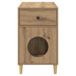 vidaXL Mačka Dom Remeselnícky dub 72 x 42.5 x 70 cm Kompozitné drevo – Obrázok 7