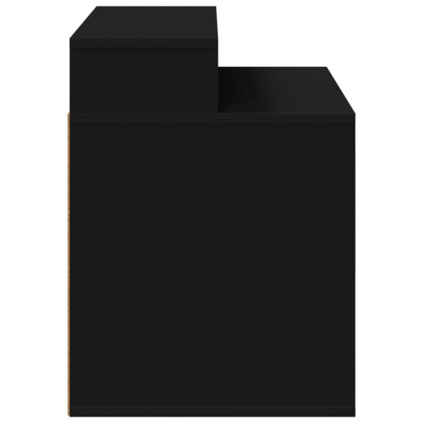 vidaXL Mačka Dom Čierna 42,5 x 40 x 53,5 cm Kompozitné drevo – Obrázok 6