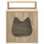 vidaXL Mačka Dom Sonoma 42,5 x 40 x 53,5 cm Kompozitné drevo – Obrázok 5