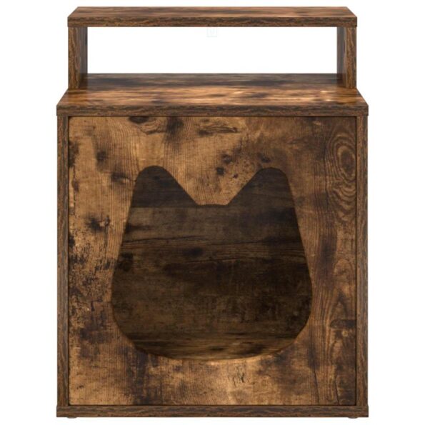 vidaXL Mačka Dom Dymová dub 42,5 x 40 x 53,5 cm Kompozitné drevo – Obrázok 5