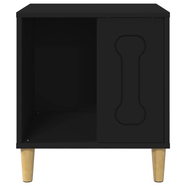 vidaXL Psí dom Čierna 44 x 42 x 49 cm Kompozitné drevo – Obrázok 5