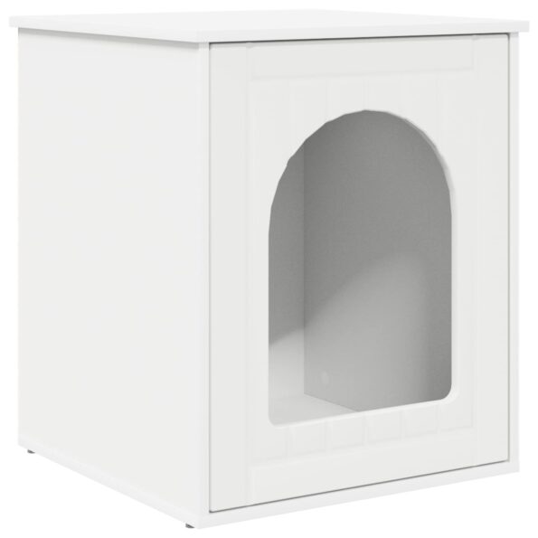 vidaXL Mačka Dom Biela 53 x 52 x 62 cm Kompozitné drevo – Obrázok 2