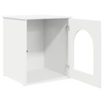 vidaXL Mačka Dom Biela 53 x 52 x 62 cm Kompozitné drevo – Obrázok 5
