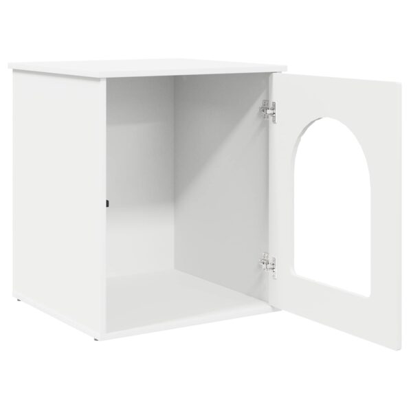 vidaXL Mačka Dom Biela 53 x 52 x 62 cm Kompozitné drevo – Obrázok 5