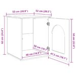 vidaXL Mačka Dom Čierna 53 x 52 x 62 cm Kompozitné drevo – Obrázok 13