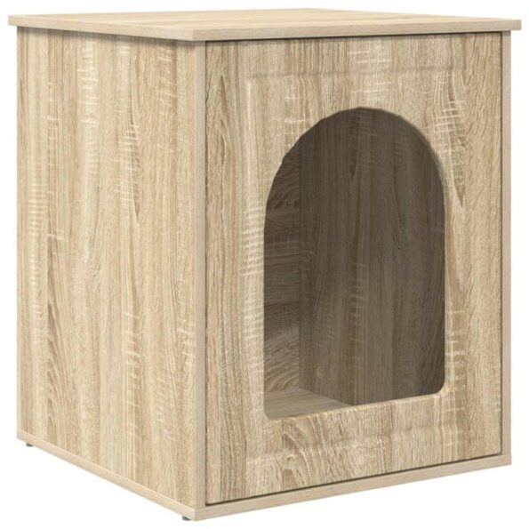 vidaXL Mačka Dom Sonoma 53 x 52 x 62 cm Kompozitné drevo – Obrázok 2