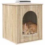 vidaXL Mačka Dom Sonoma 53 x 52 x 62 cm Kompozitné drevo – Obrázok 3
