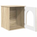 vidaXL Mačka Dom Sonoma 53 x 52 x 62 cm Kompozitné drevo – Obrázok 5