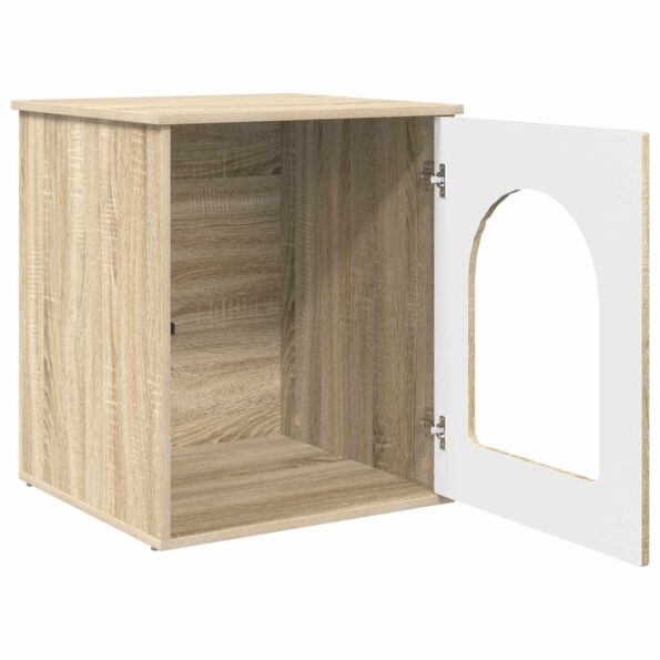 vidaXL Mačka Dom Sonoma 53 x 52 x 62 cm Kompozitné drevo – Obrázok 5