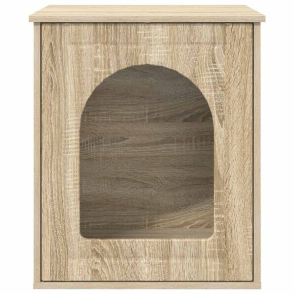 vidaXL Mačka Dom Sonoma 53 x 52 x 62 cm Kompozitné drevo – Obrázok 6