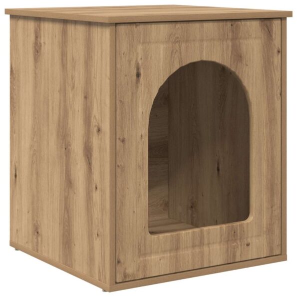 vidaXL Mačka Dom Remeselnícky dub 53 x 52 x 62 cm Kompozitné drevo – Obrázok 2