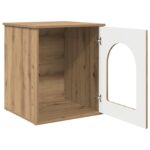 vidaXL Mačka Dom Remeselnícky dub 53 x 52 x 62 cm Kompozitné drevo – Obrázok 5