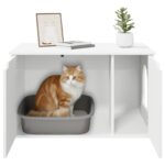 vidaXL Mačka Dom Biela 85 x 55 x 50,5 cm Kompozitné drevo – Obrázok 11