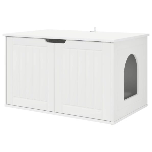 vidaXL Mačka Dom Biela 85 x 55 x 50,5 cm Kompozitné drevo – Obrázok 2