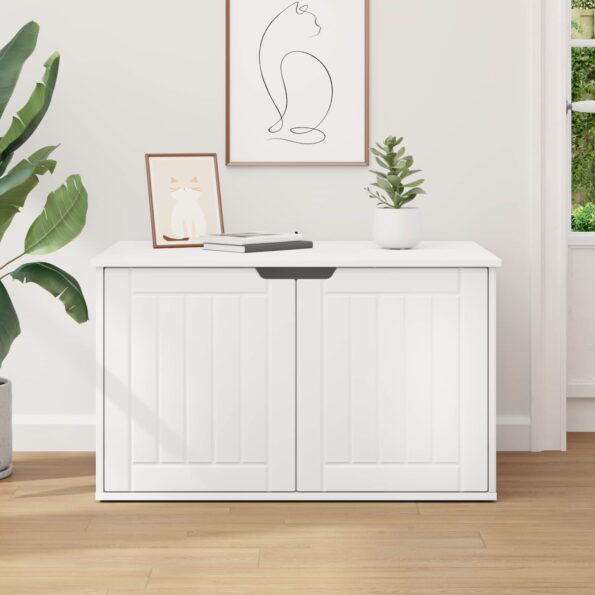 vidaXL Mačka Dom Biela 85 x 55 x 50,5 cm Kompozitné drevo – Obrázok 4