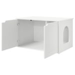 vidaXL Mačka Dom Biela 85 x 55 x 50,5 cm Kompozitné drevo – Obrázok 5