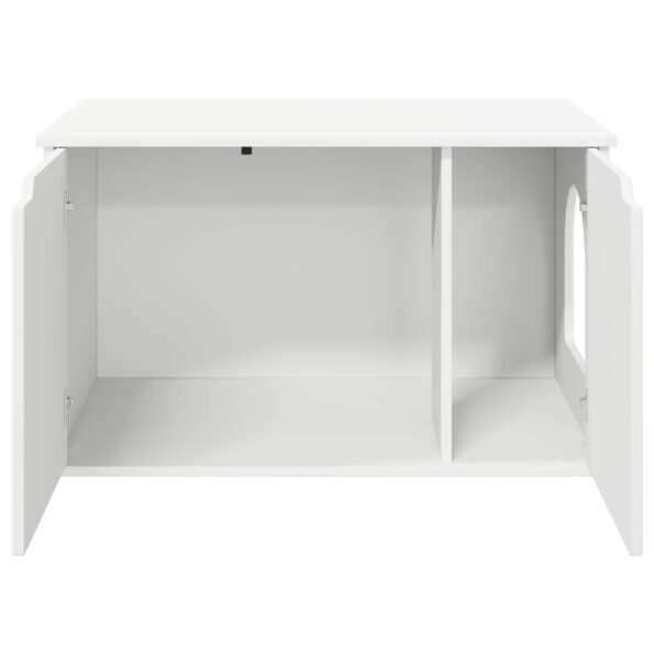 vidaXL Mačka Dom Biela 85 x 55 x 50,5 cm Kompozitné drevo – Obrázok 6