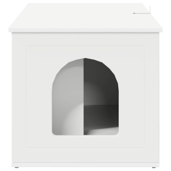 vidaXL Mačka Dom Biela 85 x 55 x 50,5 cm Kompozitné drevo – Obrázok 8
