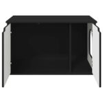 vidaXL Mačka Dom Čierna 85 x 55 x 50,5 cm Kompozitné drevo – Obrázok 6